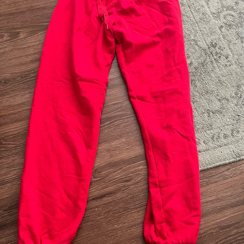 PINK Victoria's Secret Red Sweatpants Relaxed Fit
